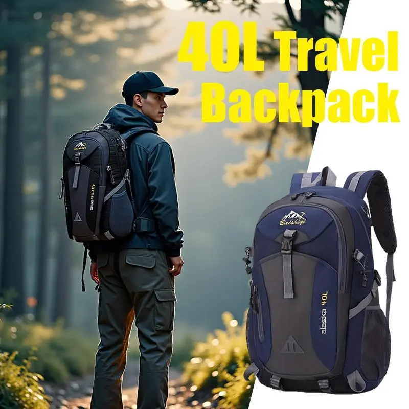 40L Outdoor Hiking Backpack for Adults, Lightweight & Breathable Trekking Rucksack with Padding for Camping, Travel & School, Backpacks For School, Outdoors
