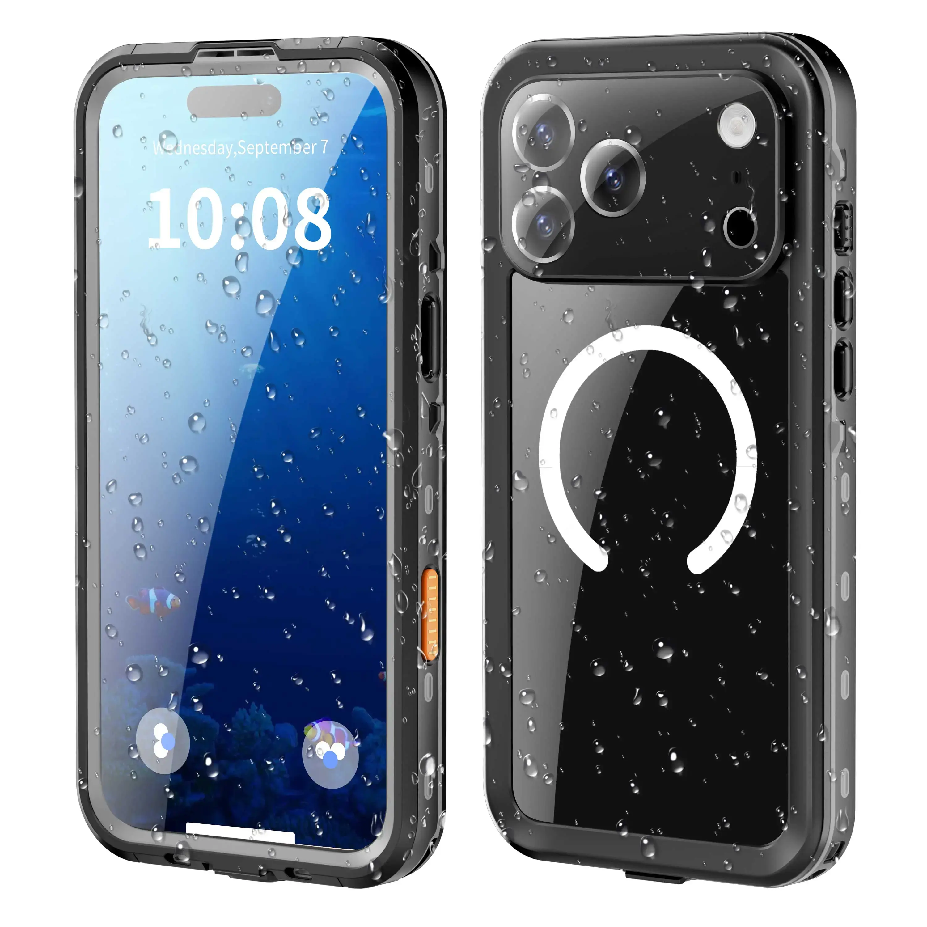 Waterproof IP68 Magnetic Phone Case for iPhone 17, Full-Sealed Heavy-Duty Shockproof Rugged Protective Cover