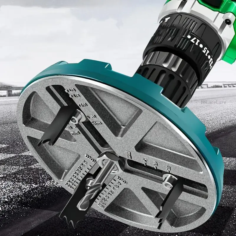 Adjustable Hole Saw, 1 Count Multifunctional Universal Hole Saw Blade, Hole Opener for Woodworking, Plastic, Dry Wall, Thin Metal, Metal StructureH6LaceLure