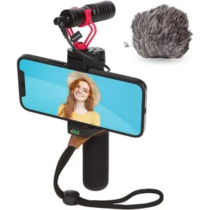 Smartphone Vlogging Kit for  with  Microphone, Grip Handle, Wrist Strap for  and Android Smartphones for , Vlog, YouTube Starter Kit and Content Creator Kit