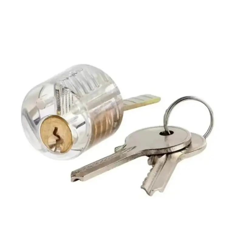 Transparent Lock Practice Lock, Single Head Bull Head Lock, Decorative Lock, Display Lock Clip, Ideal for Training and Decoration, Locking Tool