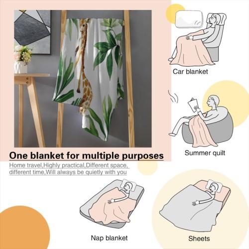 Virgin Mary Pattern Soft Warm Throw Blanket Mary Garden Air - conditioned Room Warm Nap Blanket for Home Office Travel