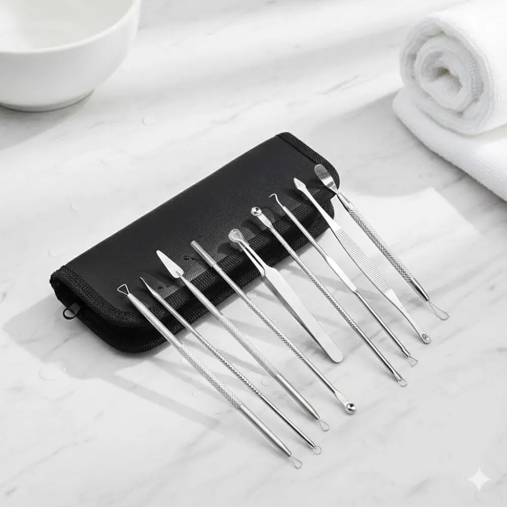 Gentle Acne Needle Tool for Precise Care | Anti-Slip Handle for Clean & Smooth Skin | Reduces Redness, Scars, and Blemishes | Daily Pimple Care Essential