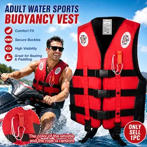 M-XXXL Adult Buoyancy Swim Vestfor Men Women, Thickened Water Sports Jacket Style with 3 Quick-Release Buckles, Adjustable Fit, Lightweight Breathable Fabric and High Float Support for Boating, Fishing, Kayaking, SUP Paddleboarding and Pool Training
