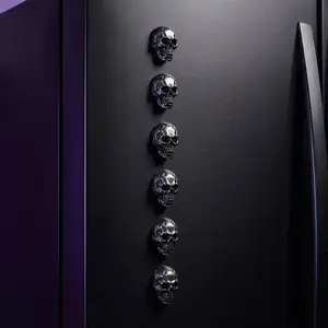 Demon Skull Refrigerator Magnets, Metal Skull Fridge Magnets, Universal Kitchen Office Whiteboard Dishwasher Cabinet Decorations, Refrigerator Decorating Magnet