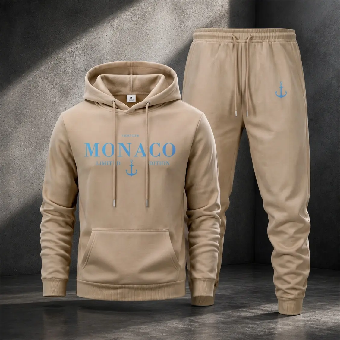 Men’s Hoodie and Sweatpants Set, Graphic Pullover Hoodie Matching Jogger Pants Outfit, Casual Streetwear Tracksuit for Fall Winter, Soft Comfortable 2 Piece Sweat Suit for Daily Wear, Travel, Lounge and Outdoor Activities