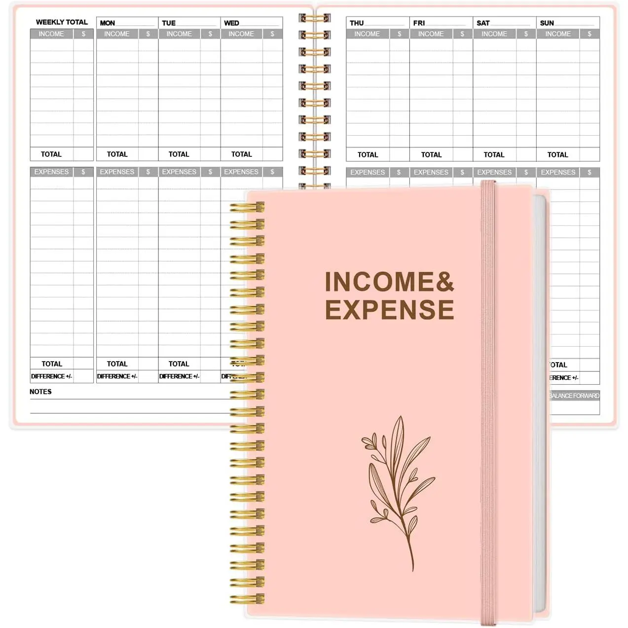 Income & Expense Log Book - A5 Accounting Bookkeeping Notebook for Small Biz, 5.5x8.5" Office Stationery for Business Users