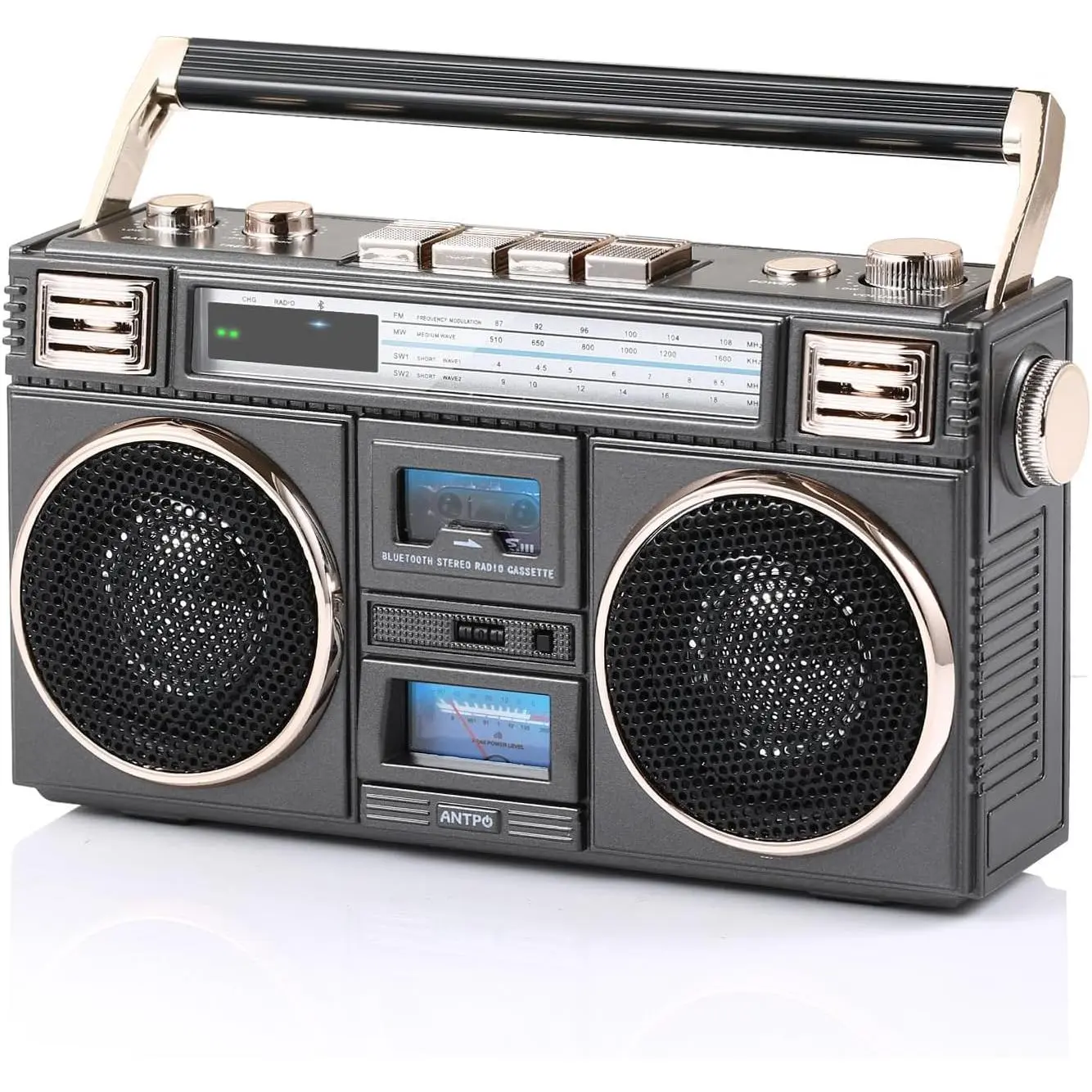 ANTPO Retro  Radio  Speakers  Decor Small  Speakers Stereo Radio Portable FM with Rich Bass Speakers Support TF Card for /Outdoor/