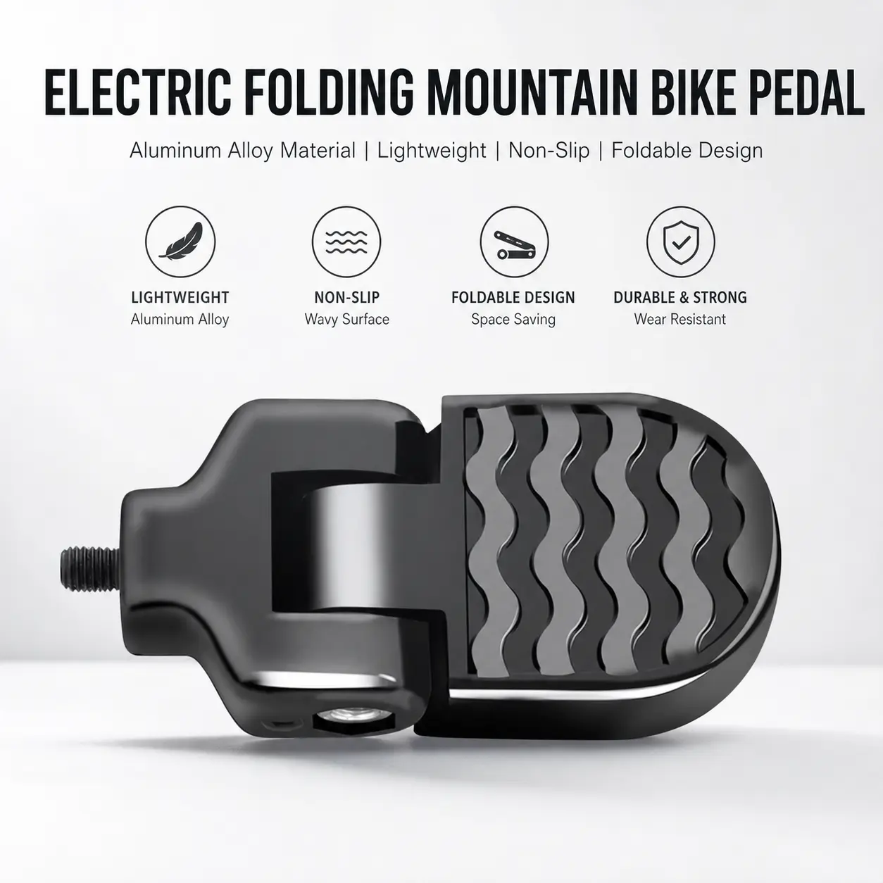 Heavy-Duty Rear Passenger Foot Pegs, Foldable Bike Footrests for Electric Folding Mountain Bikes, Custom Logo Available, Accessory Only, Bike Not Included