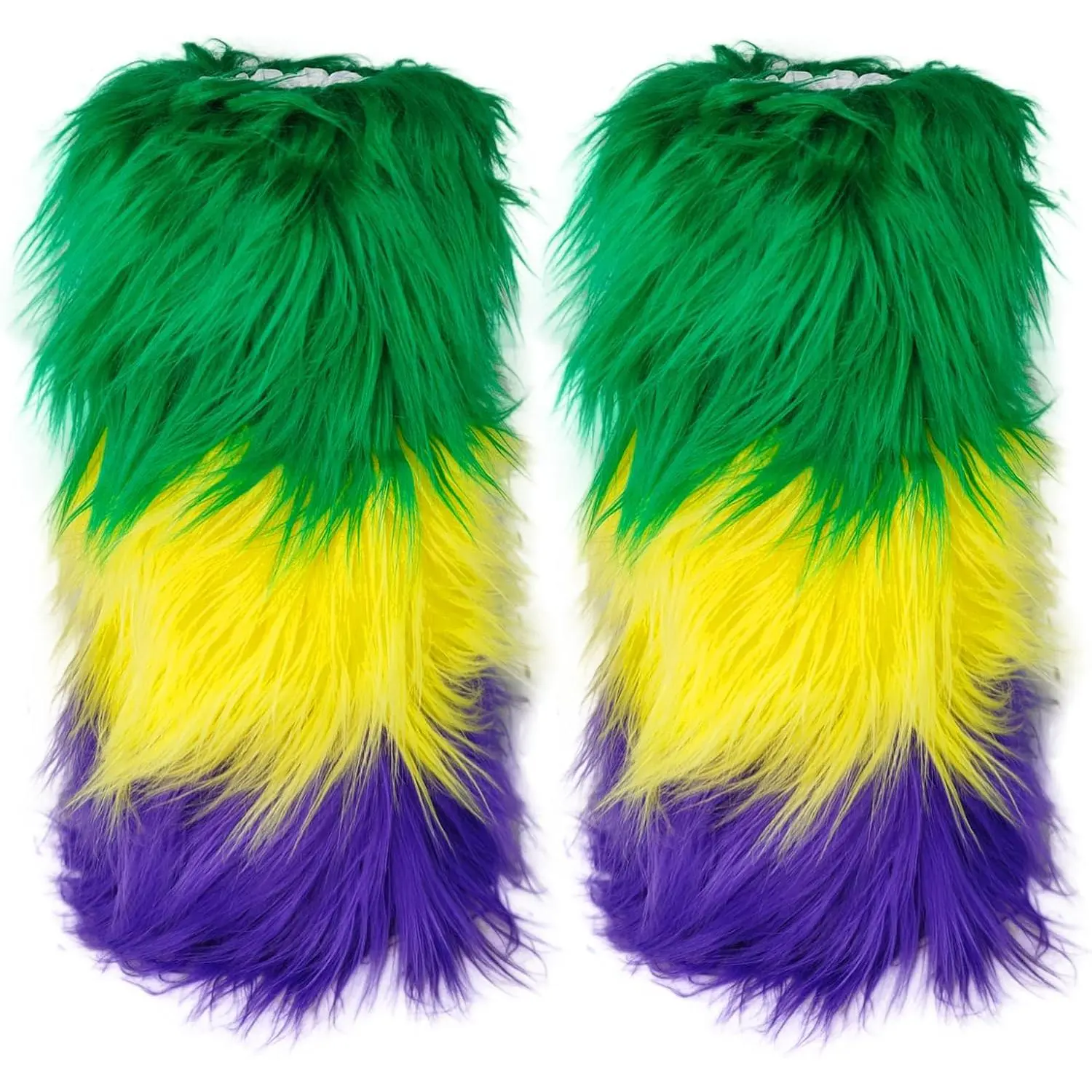 Women's Furry Leg Warmers Vibrant Stylish Fluffy Boot Cuffs Cover Halloween Party Costume Festival Accessories