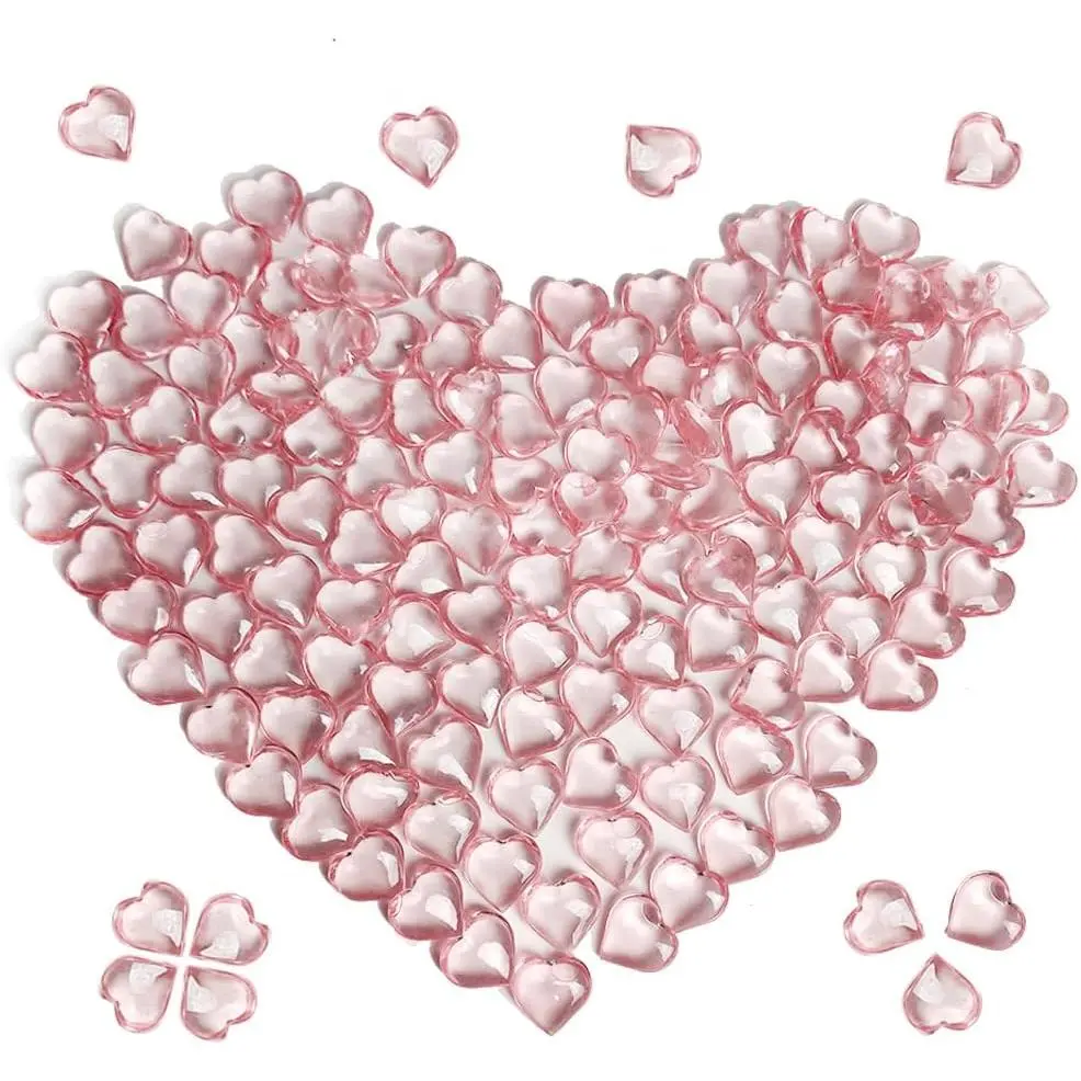 150 count   Heart Shaped    for Vase Fillers | Heart   Rhinestones, Table Scatters,Wedding Centerpieces,Birthday,Bridal Shower,0.9 Inch