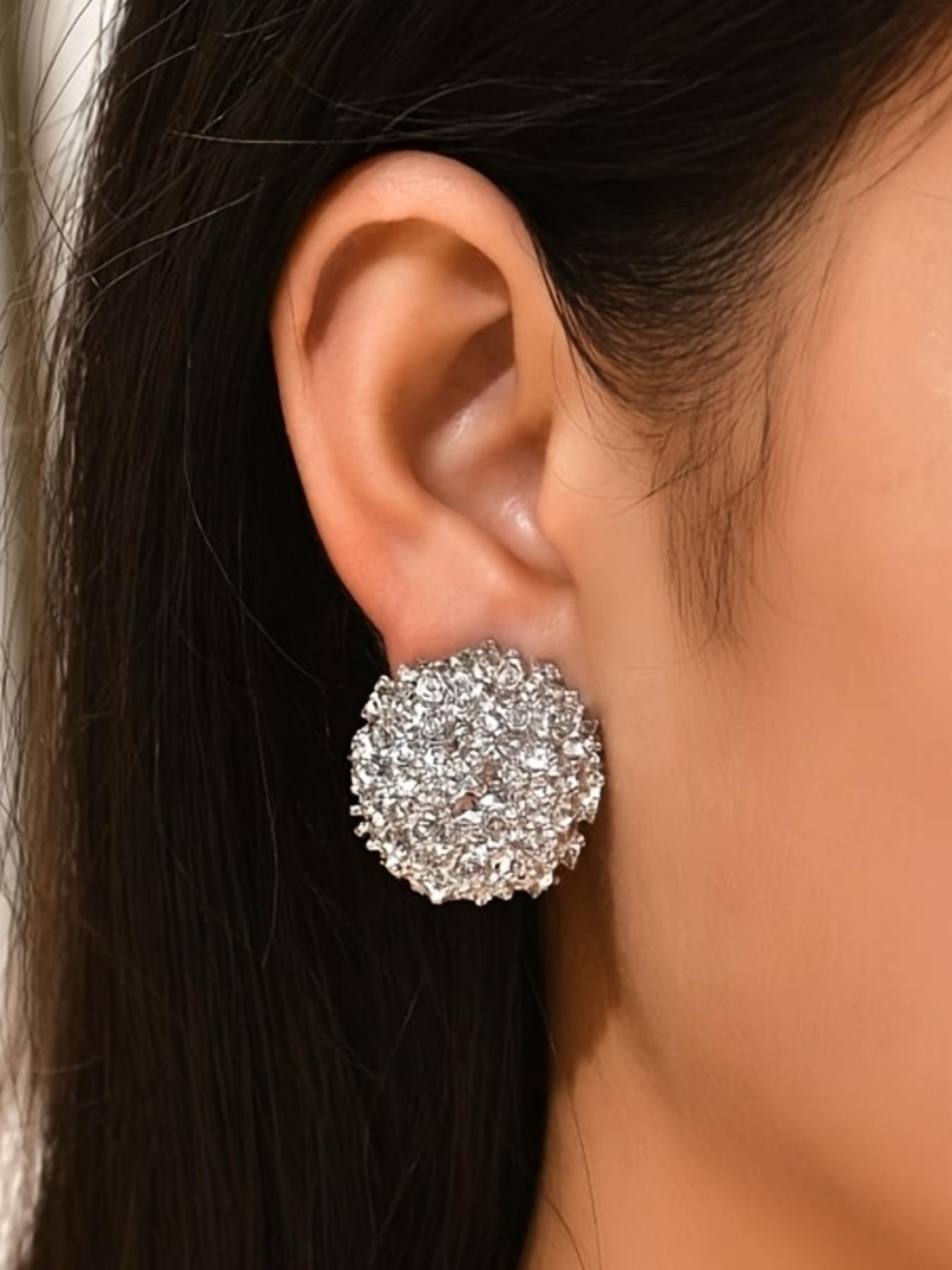 Fashionable Ball Decor Earrings, Fashion Jewelry for Party, Daily Clothing Decor, Trendy All-match & Exquisite Jewelry for Birthday Gift, Sparkling Ear Jewelry, Ear Accessories, Unique Design Earrings, Shining Earrings