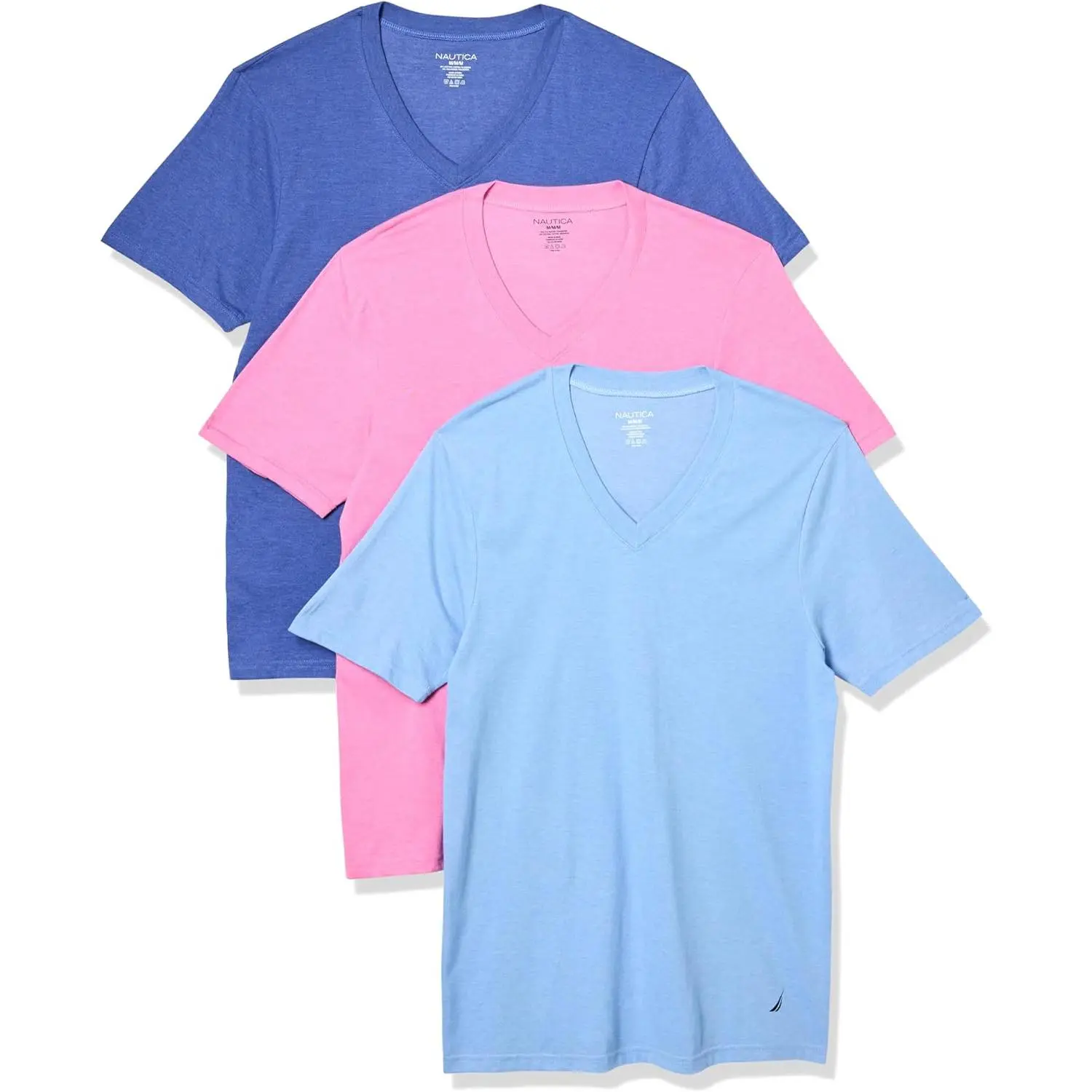 Nautica Men's 3-Pack Cotton V-Neck T-Shirt