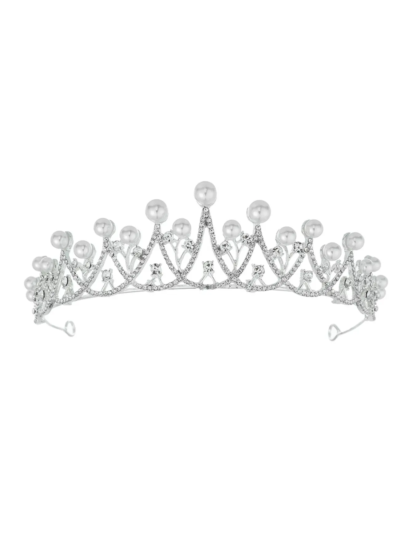 Versatile Pearl Tiara Small Birthday Crown Adult Ceremony Princess Bridal Hair Accessories European and American Bride Headpiece