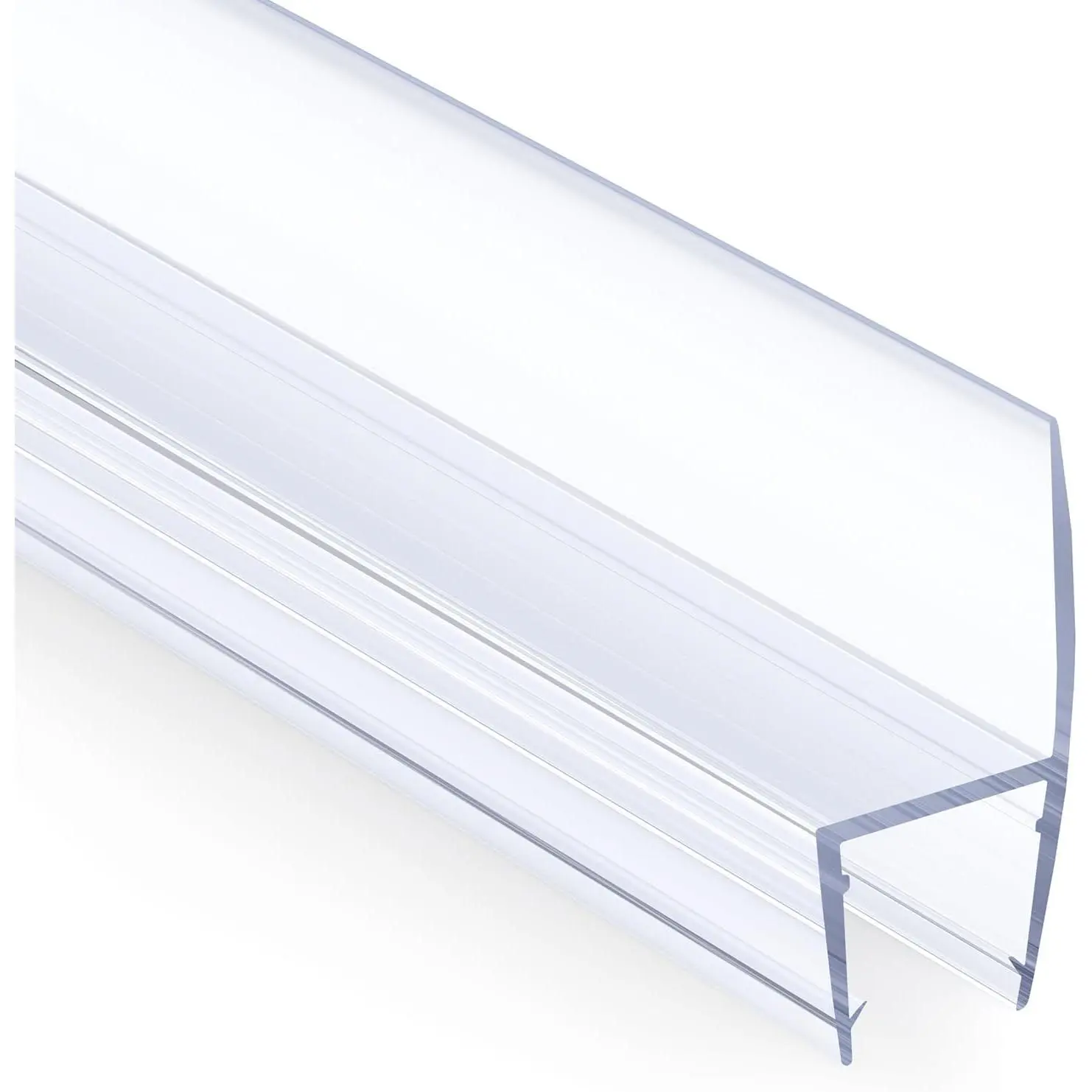 5 PCS Shower Door Side Seal Strip for 1/2 Inch Glass - 15.75 Inches x 5, 5 Sections Segmented Shower Installation Kit, Frameless Glass Door Seal Strip