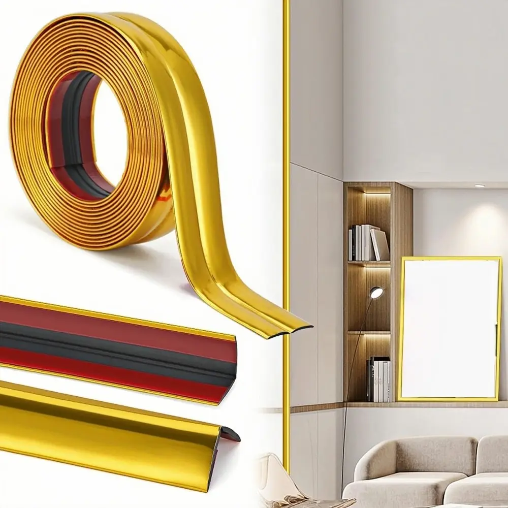500cm Self-Adhesive Corner Protector, Peel and Stick Seam Strip, Vinyl Wall Corner Decor, Easy Installation, Modern Furniture Decoration