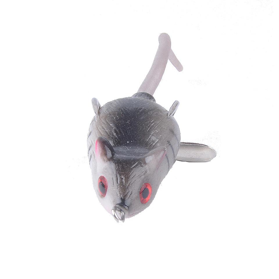 Topwater Frog Lure 4.5cm 10.5g Rat Mouse Shape with Blade Double Hooks Soft Fishing Bait
