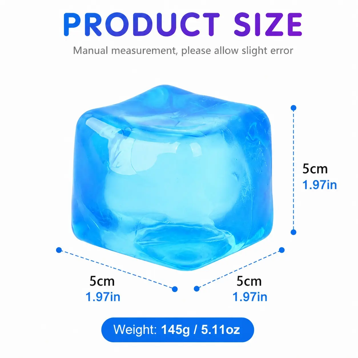 Super Soft Q-Press Cube Mallow Toy, Sensory Fidget Toy for Boys and Girls, Desk Party Gift, Birthday Present, Random Color, Sensory Squish Cube