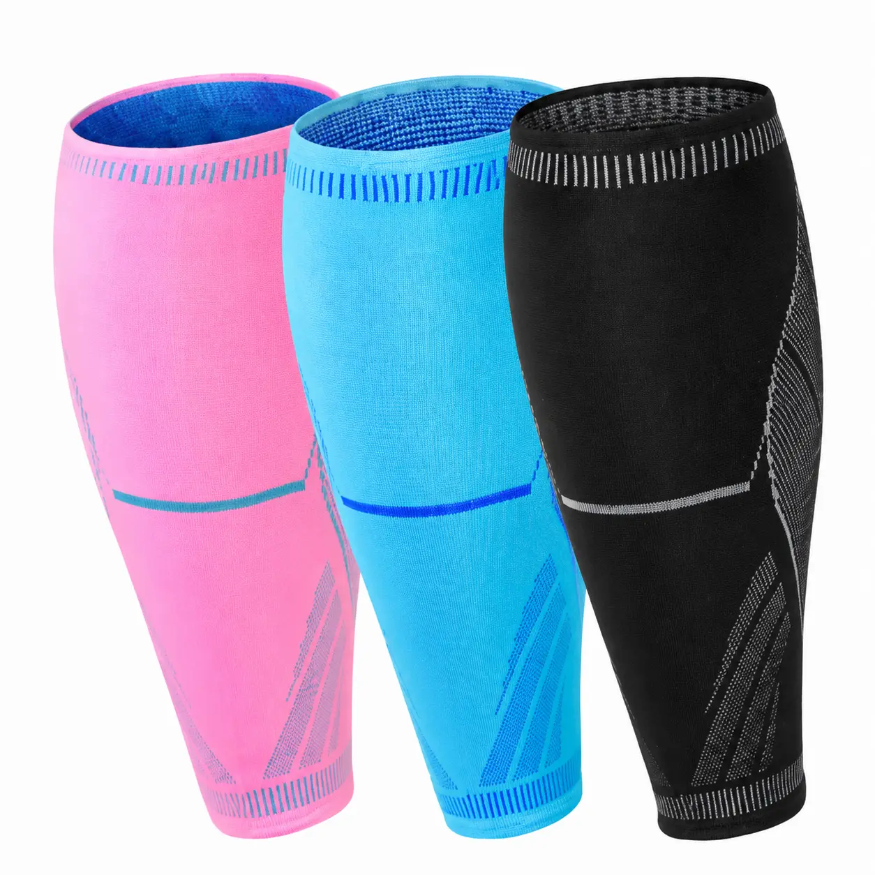 Knitted Compression Calf Sleeve for Men and Women – Breathable, Lightweight Support for Running, Basketball, Football, Hiking, and Outdoor Sports – Non-Slip Fit with Targeted Muscle Stabilization