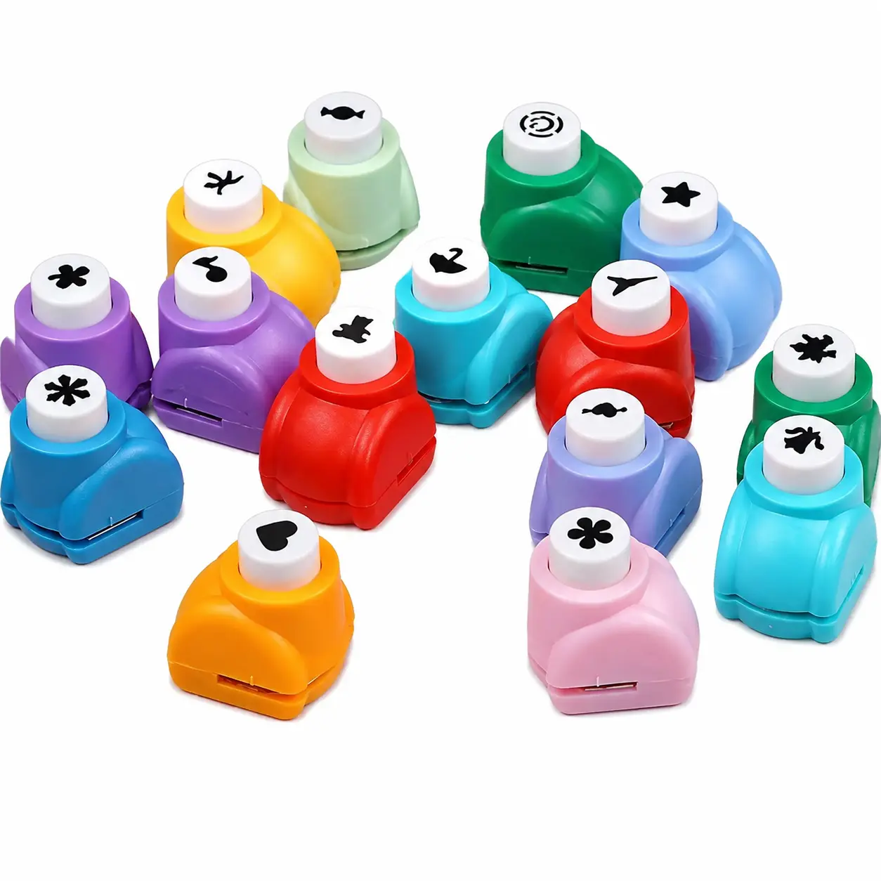 Compact 5-Piece Embossing and Paper Punch Set in Assorted Colors – Versatile Craft Tool Kit for DIY Scrapbooking, Handmade Greeting Cards, Journal Decoration, and Creative Office Stationery Projects