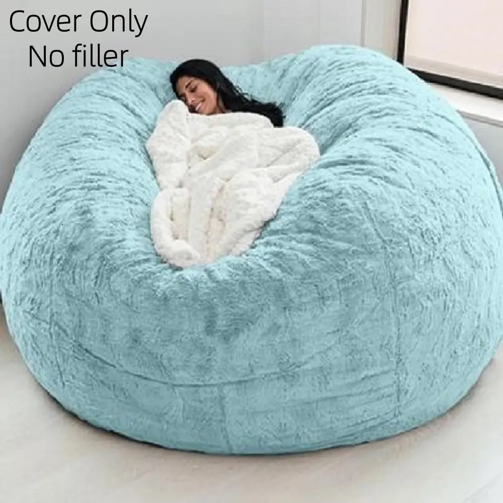 1 piece lazy sofa cover (jacket only without padding) bean bag, bedroom lounge chair, adult living room sofa, balcony lounge chair, Bean Bag Lounger, Rest, Relax, Soft