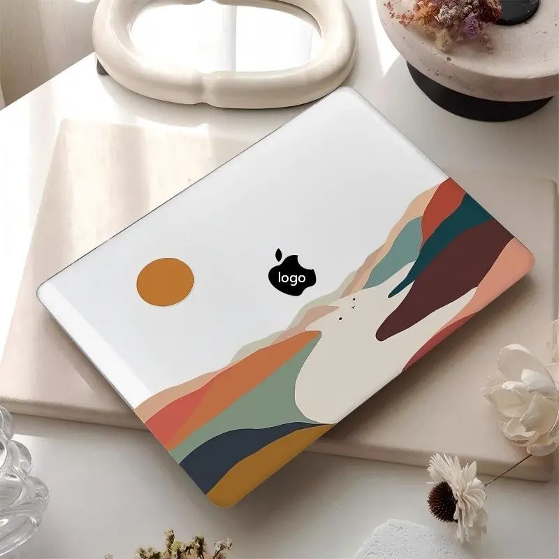 Compatible Macbook Creative Print Transparent Laptop Case, Semi-Rigid Shell for Neo Air Pro 13-15 Inch, M5m4m3m2m5 Series
