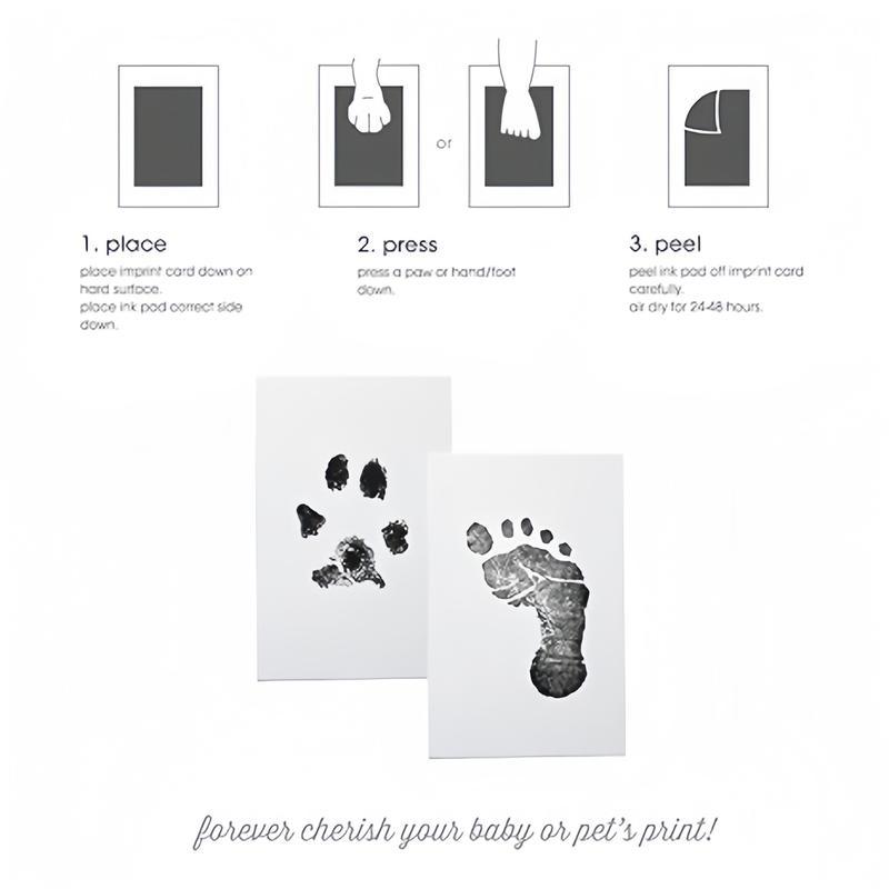 Clean-Touch Ink Pad Kit 4-Pack Mess-Free Inkless Hand Footprint & Pet Paw Print Accessories for Babies & Pets Eco-Friendly Skin-Safe Zero-Ink-Contact Stamping Method Bat Dragon Plush Toy with Flexible Shaft Interactive Bungee