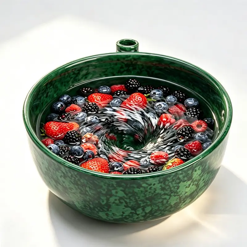Fruit cleaning bowl, berry whirlpool bowl,Automatic Fruit Washing Bowl, Berry Swirl Bowl, Multi-Purpose Cleaning Dish, 360° Water Flow Filter, Home Kitchen Essential, Easy-To-Use