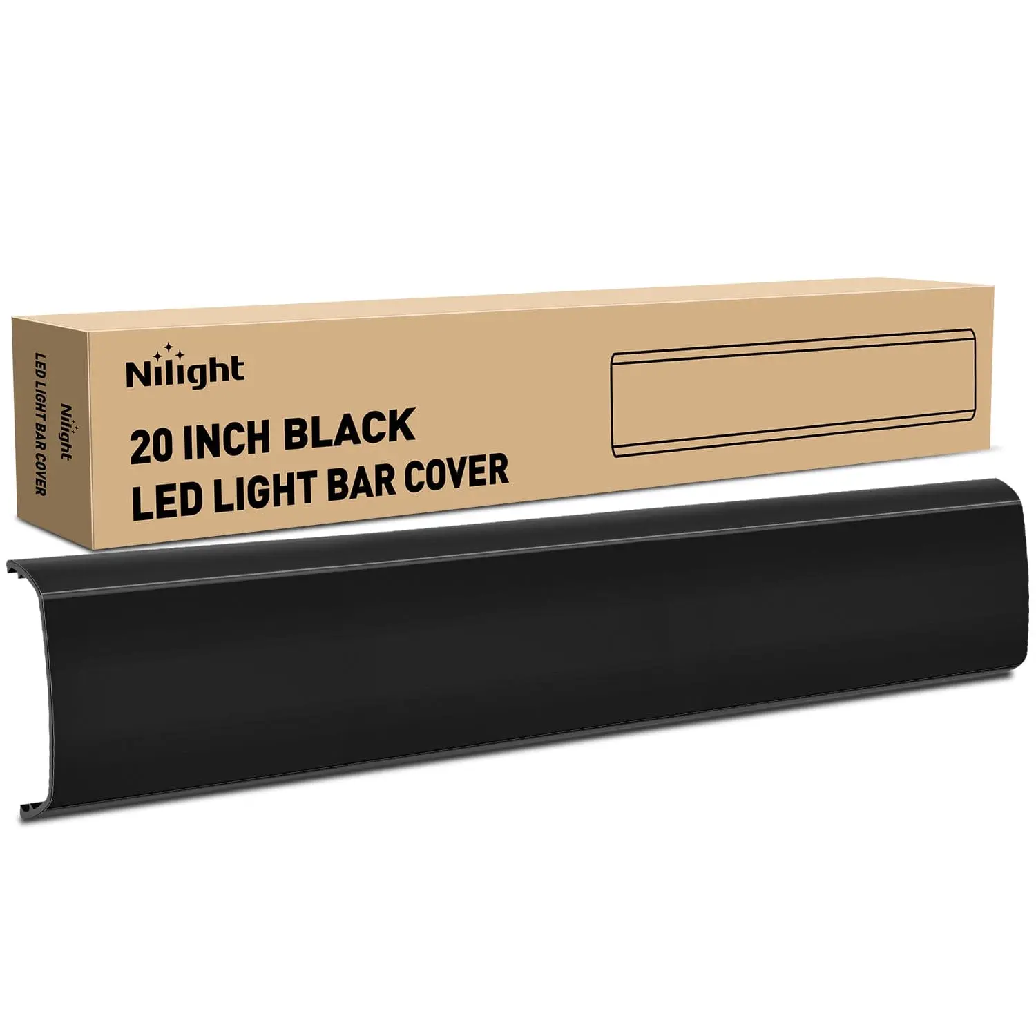 Nilight 20-Inch Off-Roaders' Car Light Cover, 18.66x3x0.6" PC Plastic, Scratch-Proof for Protection, Street Legal