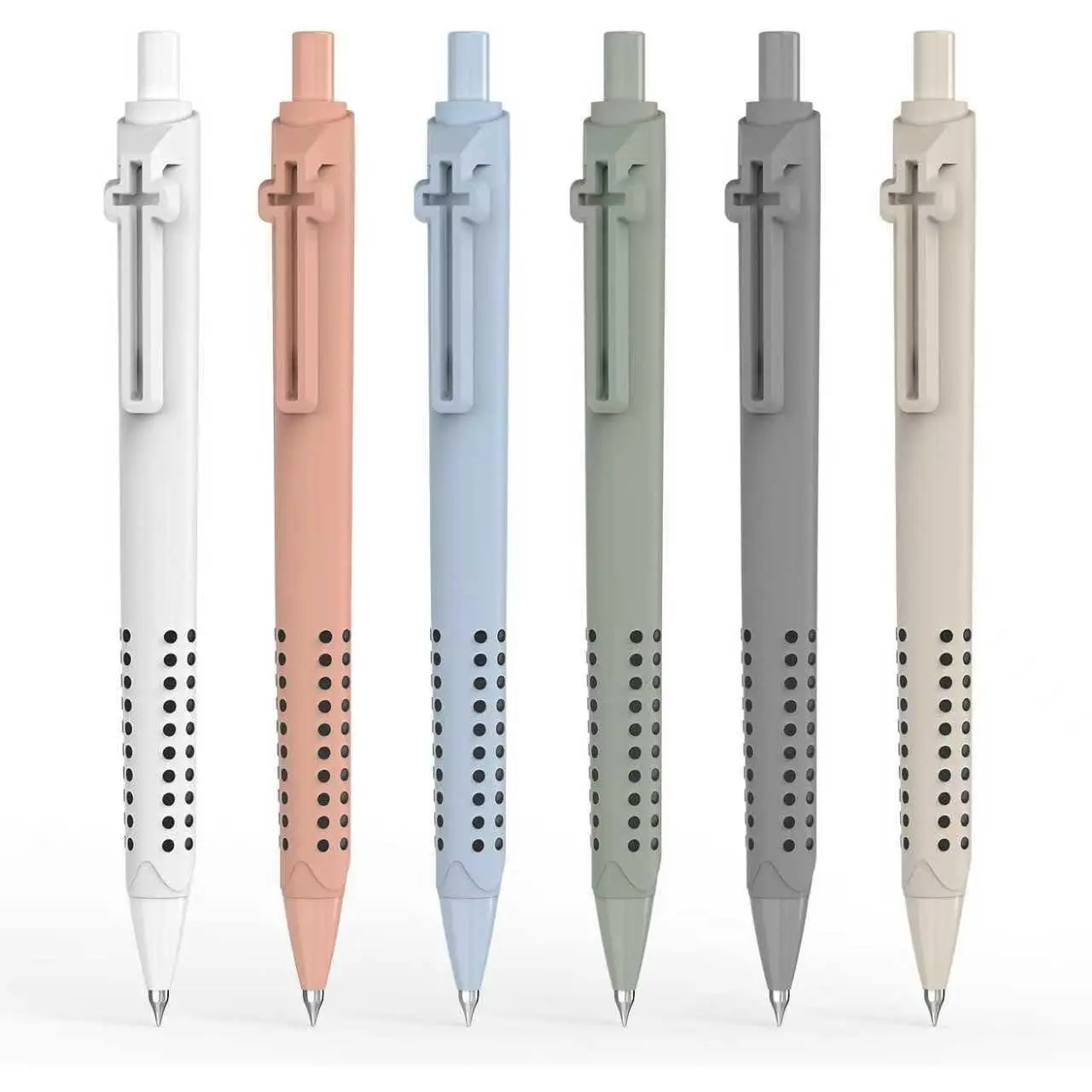 6 Pack  Journaling Gel Pens, 0.7mm Black Ink Retractable | Smooth Writing, Christian Gifts for Men Women with  Clip, Religious School & Office Supplies