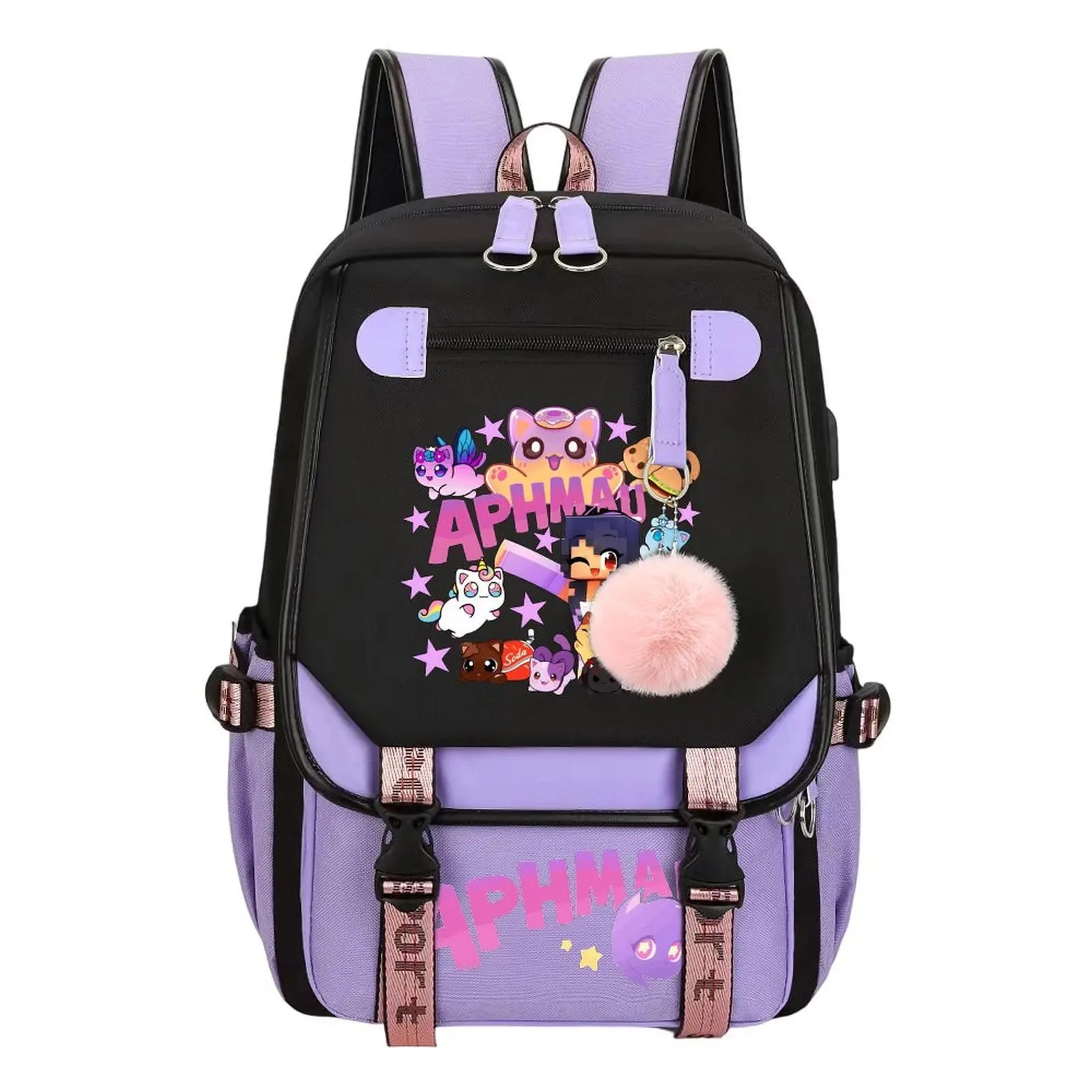 Aphmau Unisex Student Class Modern Backpack - 18.1" Large Capacity Water-Resistant Versatile Bag with Laptop Pocket for Back to School, Daily Commute