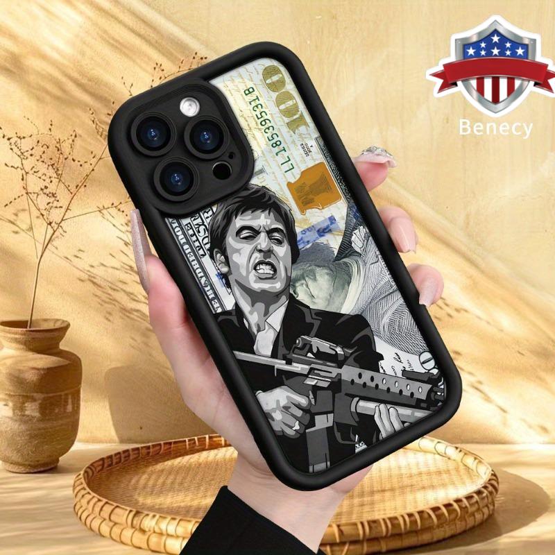 Creative Scar Face Painted Pattern Phone Case for iPhone 16 17 15 14 Pro Max 13 12 11 Air XR XS E Plus Shockproof Drop Protection Rugged Durable Silicone Cover Protective Smartphone Casing