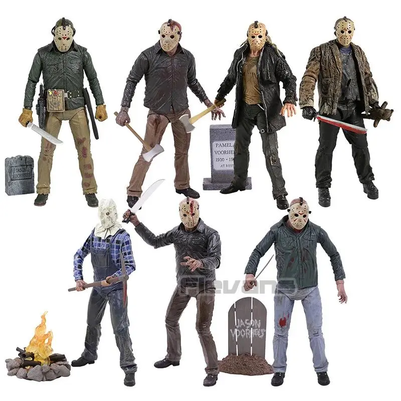 NECA Friday The 13th Figure Toys Freddy Jason Voorhees Blood Ultimate Action Figure Jason Collectible Model Toy Christmas Gifts