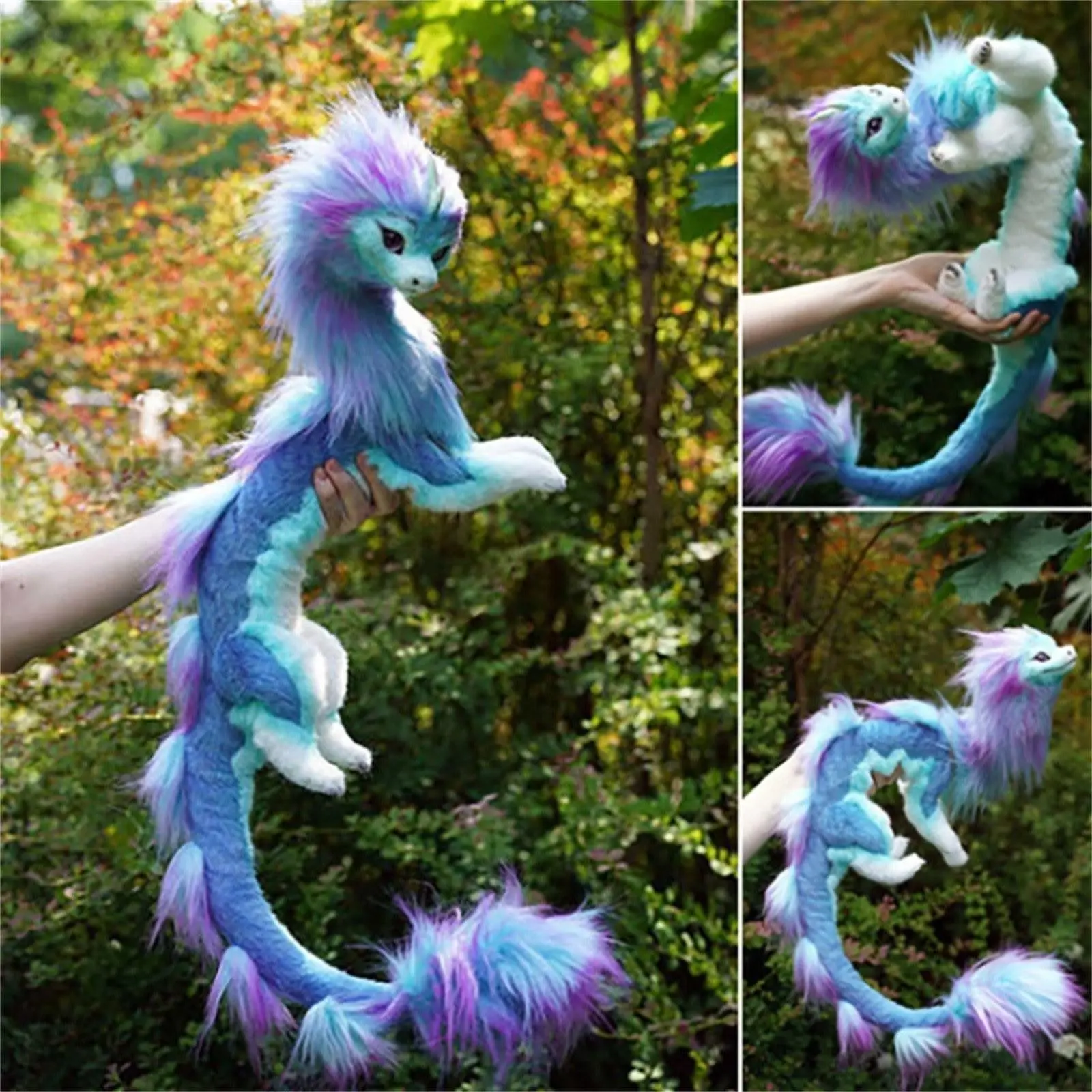 60cm Length Cartoon Animal Blue Dragon Figure Plush Cute Stuffed Doll Kids Toy Children Exquisite Birthday Gifts Home Decoration