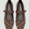 Women's Velvet Rivet Mary Jane Flat Shoes, Classic Vintage Trendy Style, Buckle Strap, Comfortable Casual Party Footwear #GLOBAL PICKS