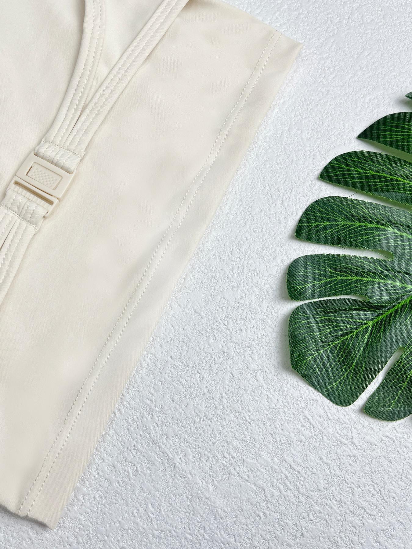 Women's Halter Crop Tank Top & Thumb Hole Sports Tee Set, Sleeveless Top & Buckle Front Sports Top Set, Gym Yoga Exercise Clothing Set for Women