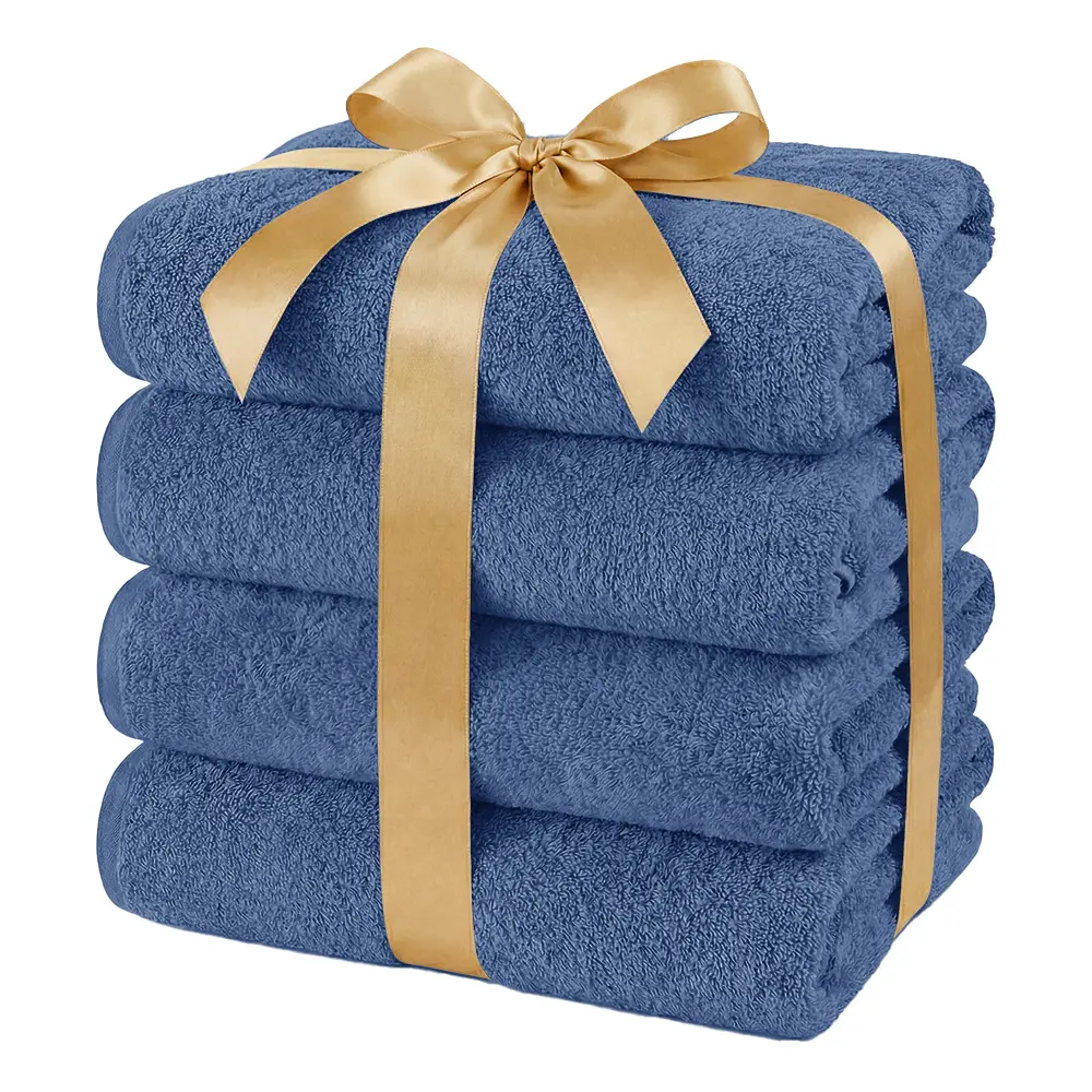 4 Pcs Large Bath Towel Set, Super Soft and Absorbent Quick-Drying Bath Sheets, Lightweight No Shedding Bathroom Towels Set，Luxury Shower Towels for Daily Use, Spa, and Pool