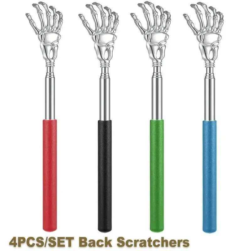 Adjustable Telescoping Back Scratcher, Stainless Steel Portable Scratching Tool that Fits in Pockets for Home & Travel Use, Fits Pockets, Daily Use