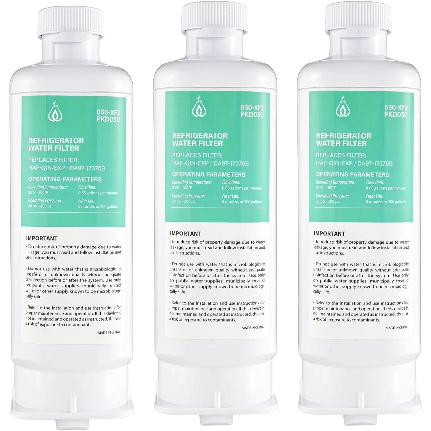 Water Filter for RF28R6301SR(/) RF27T5201SG(/) RS22T5201SR(/) RS28A500ASR(/) RF23A9671SR(/) RF23A9071SR(/) RF28R7201SG(/) -3PK