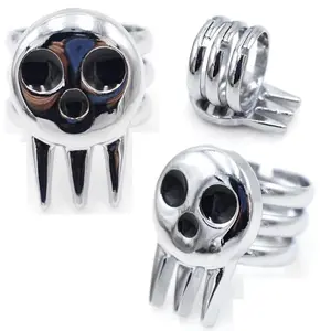 Anime Soul Eater Death The Kid Cosplay Rings Unisex Opening Adjustable Skull Ring Prop Jewelry Accessories