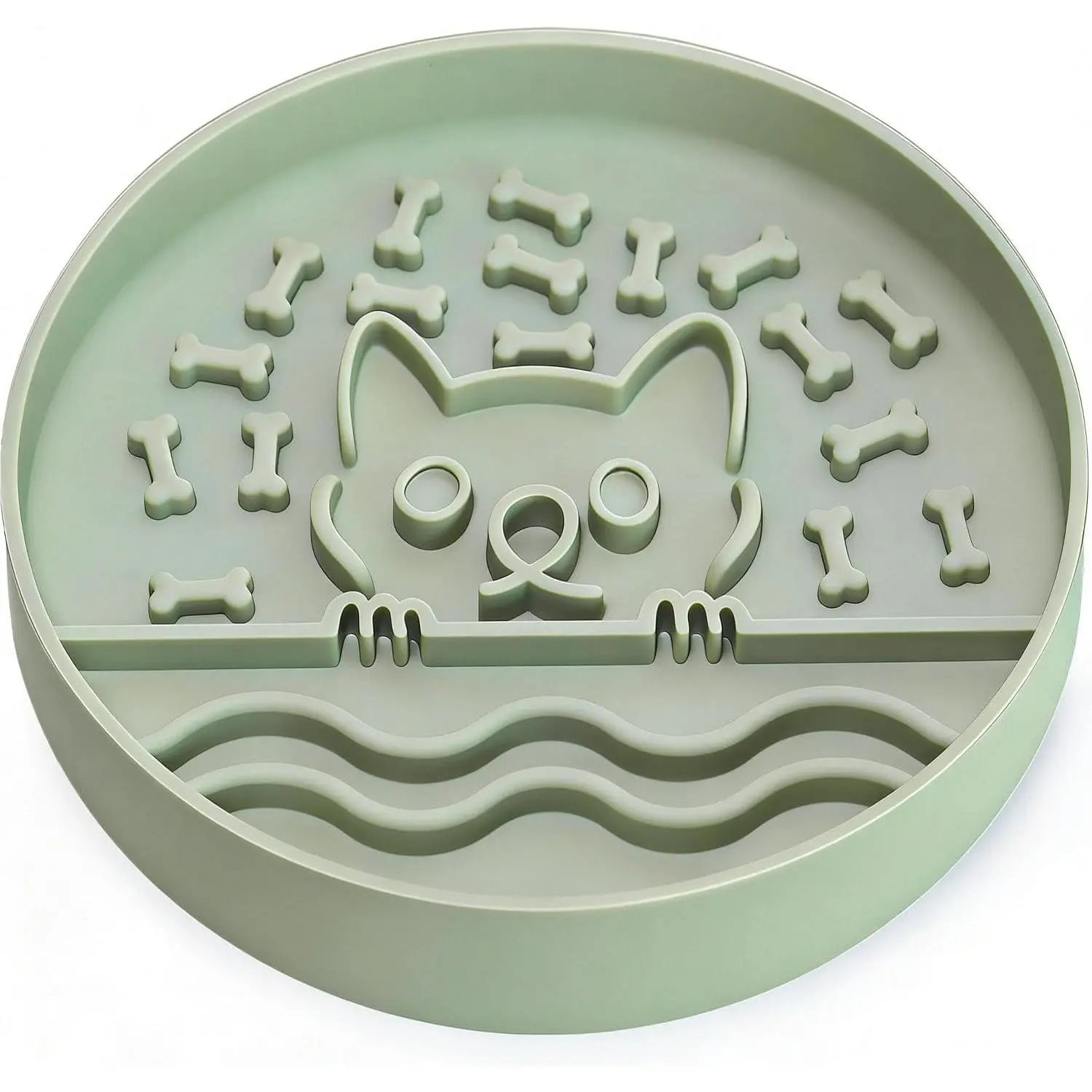 Slow Feeder  Bowl for Small Medium Dogs & Cats, 7.5 Inch Non Slip Slow Bowl with 37 Suction Cups, Anti-  Grade  Slow Eating Bowl