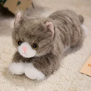 Advanced Realistic Cat Plush Toy, Cute Kitty Pillow, Unisex Gift for Kids, Soft and Cozy Companion, Perfect Present for Children