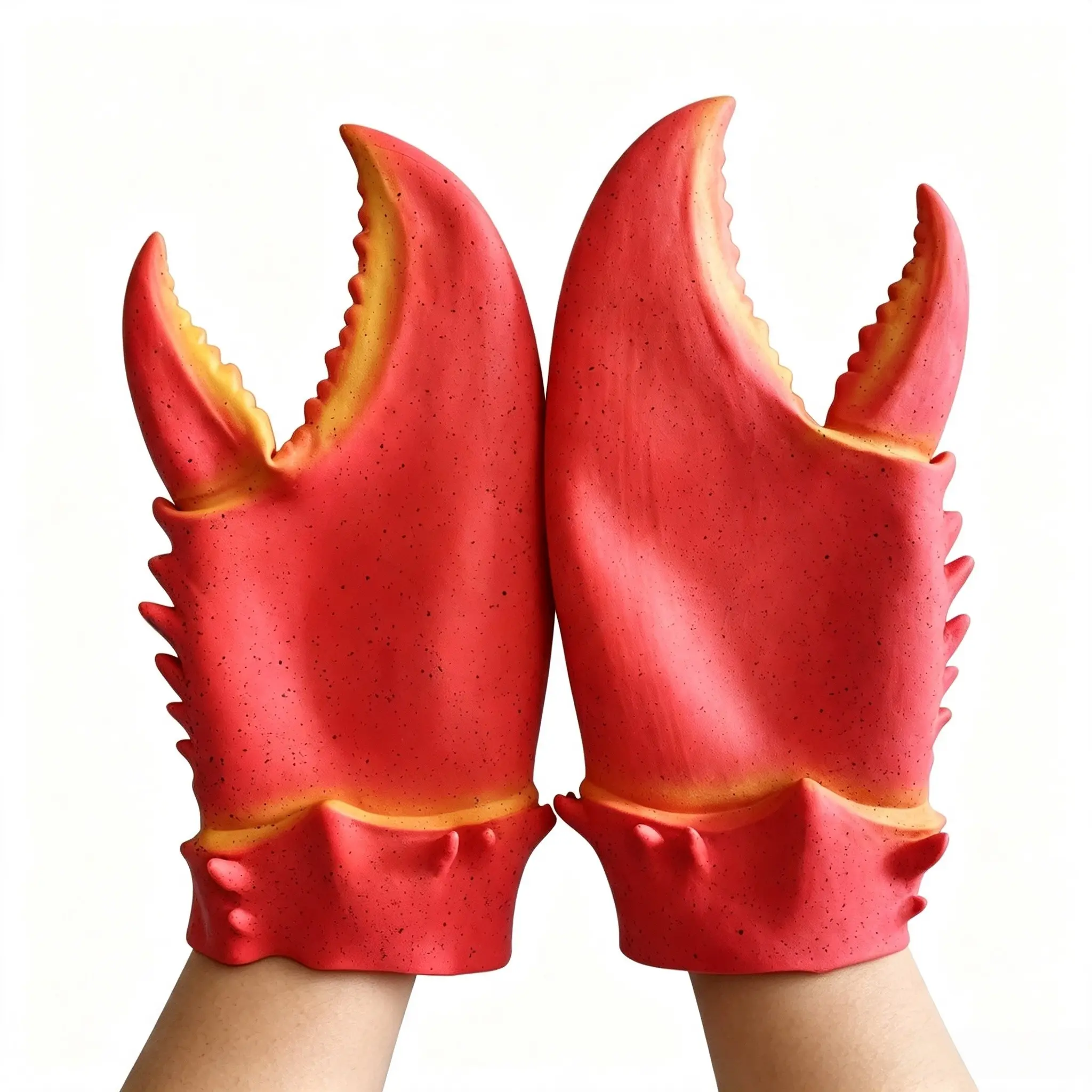 1Pair Giant Crab Claw Gloves, Realistic Lobster Pincer Gloves, Funny Cosplay Costume Accessories, Decor Props for Halloween Carnival & Stage Parties
