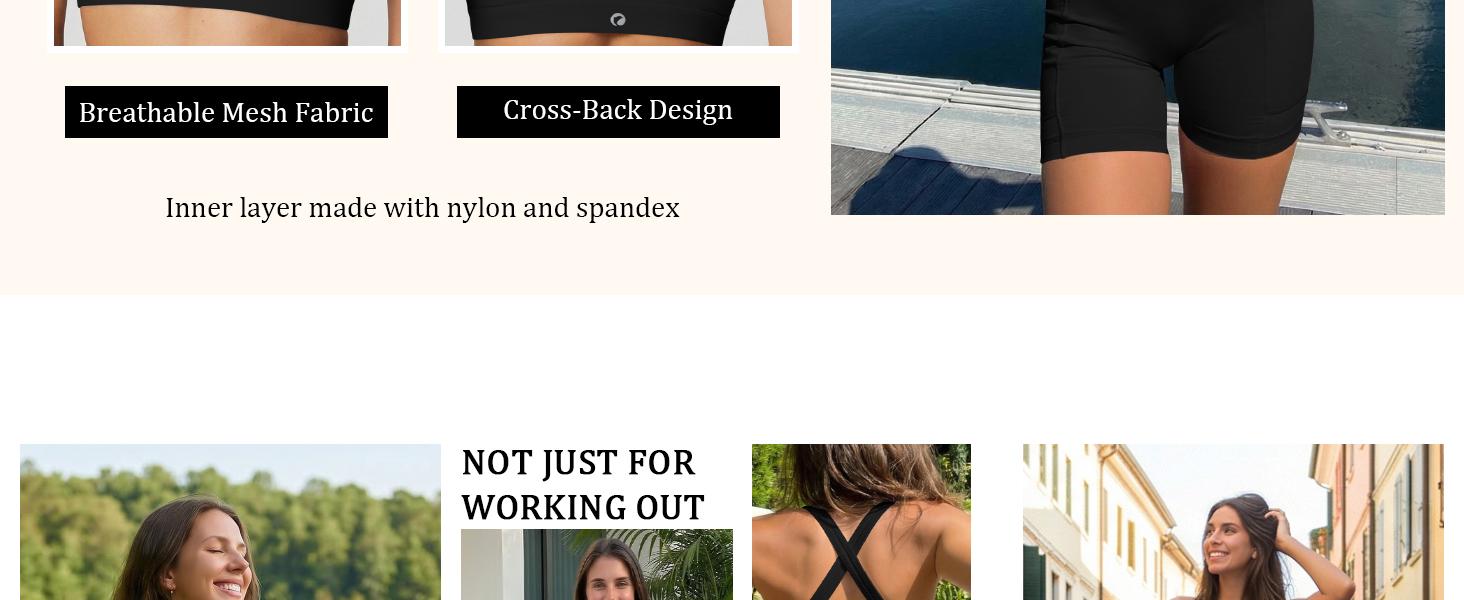 Sports Bra for Women Medium Impact Mesh Workout Yoga Crop Top Cross Back Going Out Shirts 2026