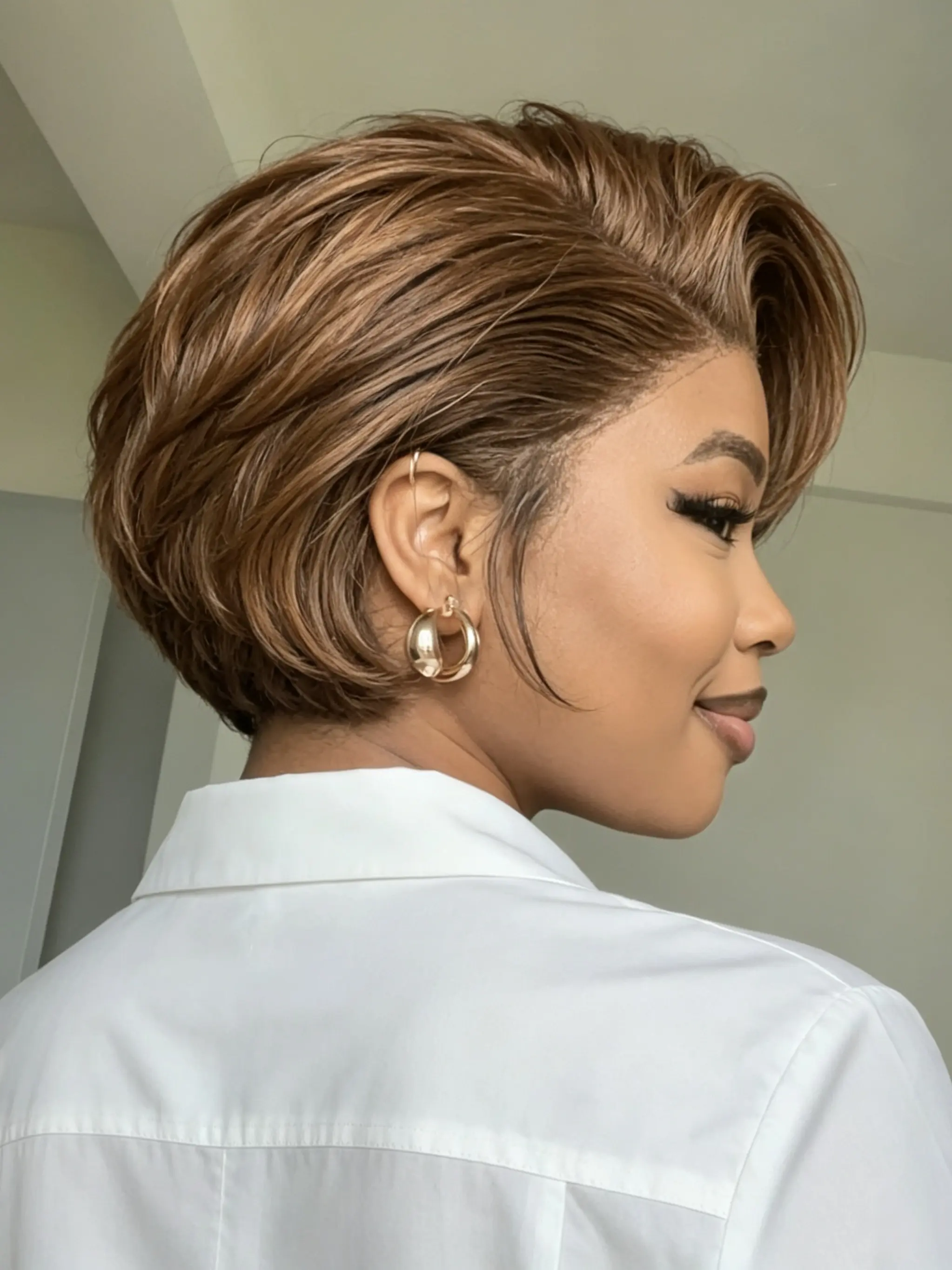 13x4 Lace Front Wig, Brazilia Human Hair Wig for Women, Preplucked Natural Hairline, Straight Short Pixie Bob Wig, 100% Human Hair, Brazilian Hair Wigs