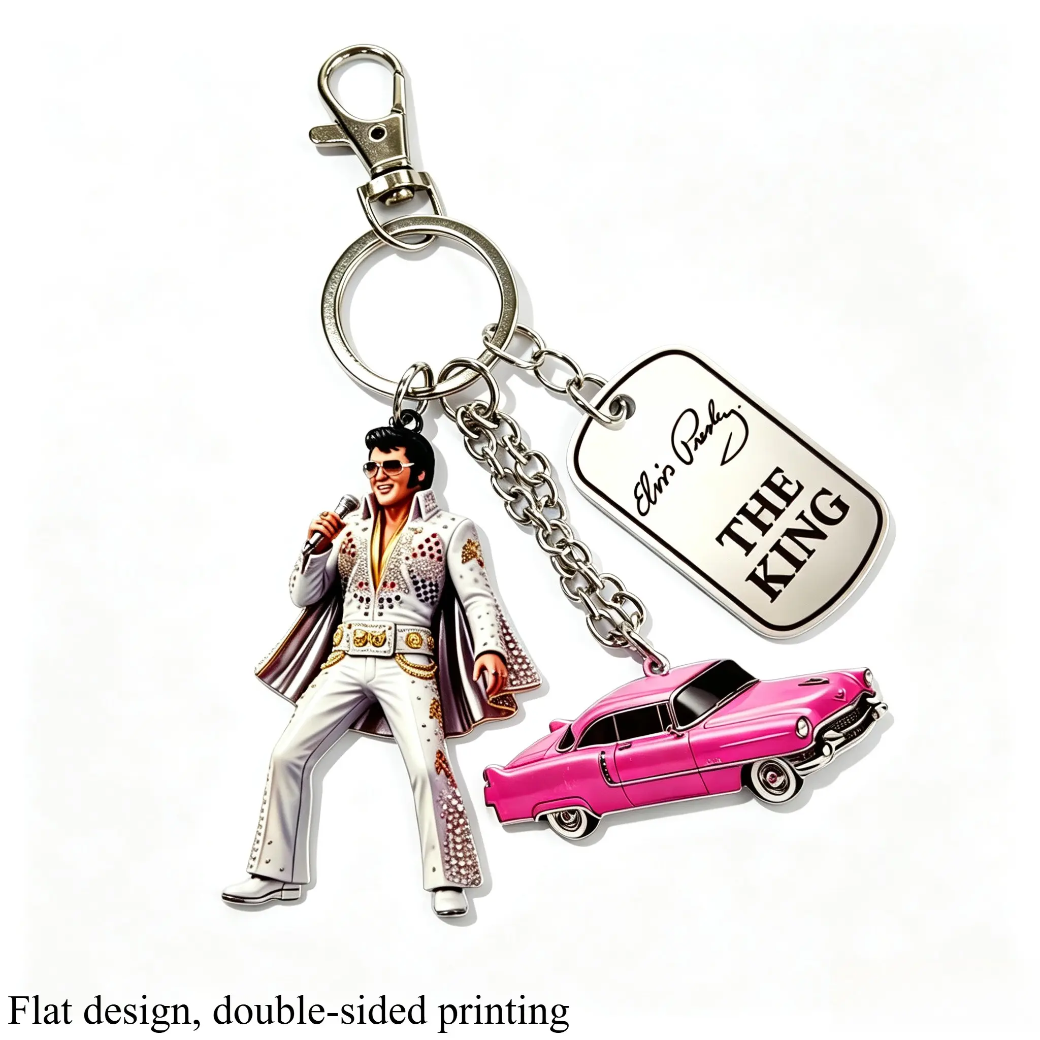 Michael Jackson Elvis Keychain, Classic Dance King Pendant Keychain, Fashion Singer Keychain, Stylish Accessory for Music Lovers, Aesthetic Keychain
