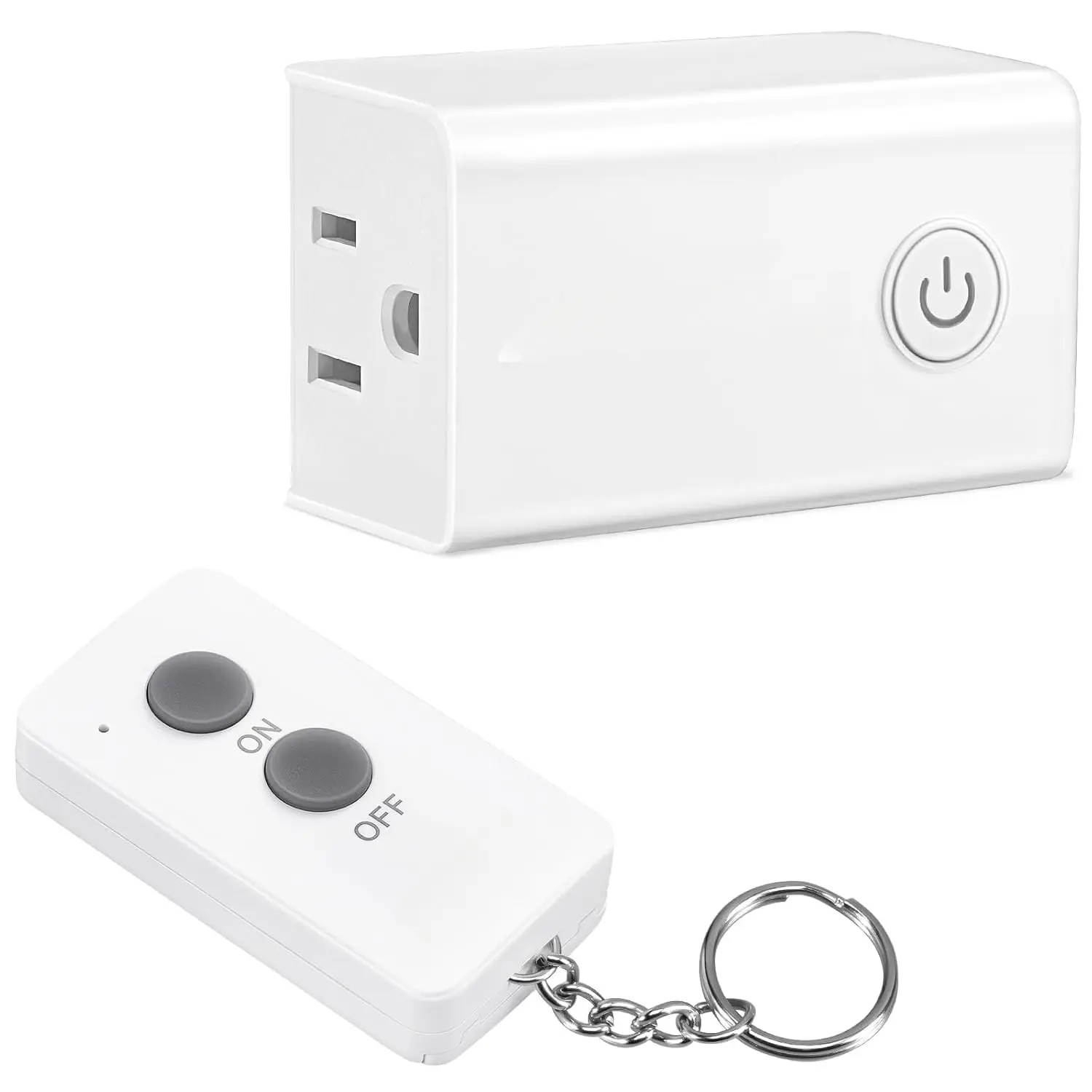 Remote Control Outlet,  Remote Light , 100 FT, 15A/1875W, No Interference, Expandable Indoor Compact Side Outlet Plug for Lamps, Fans, Christmas Trees, Small Appliances