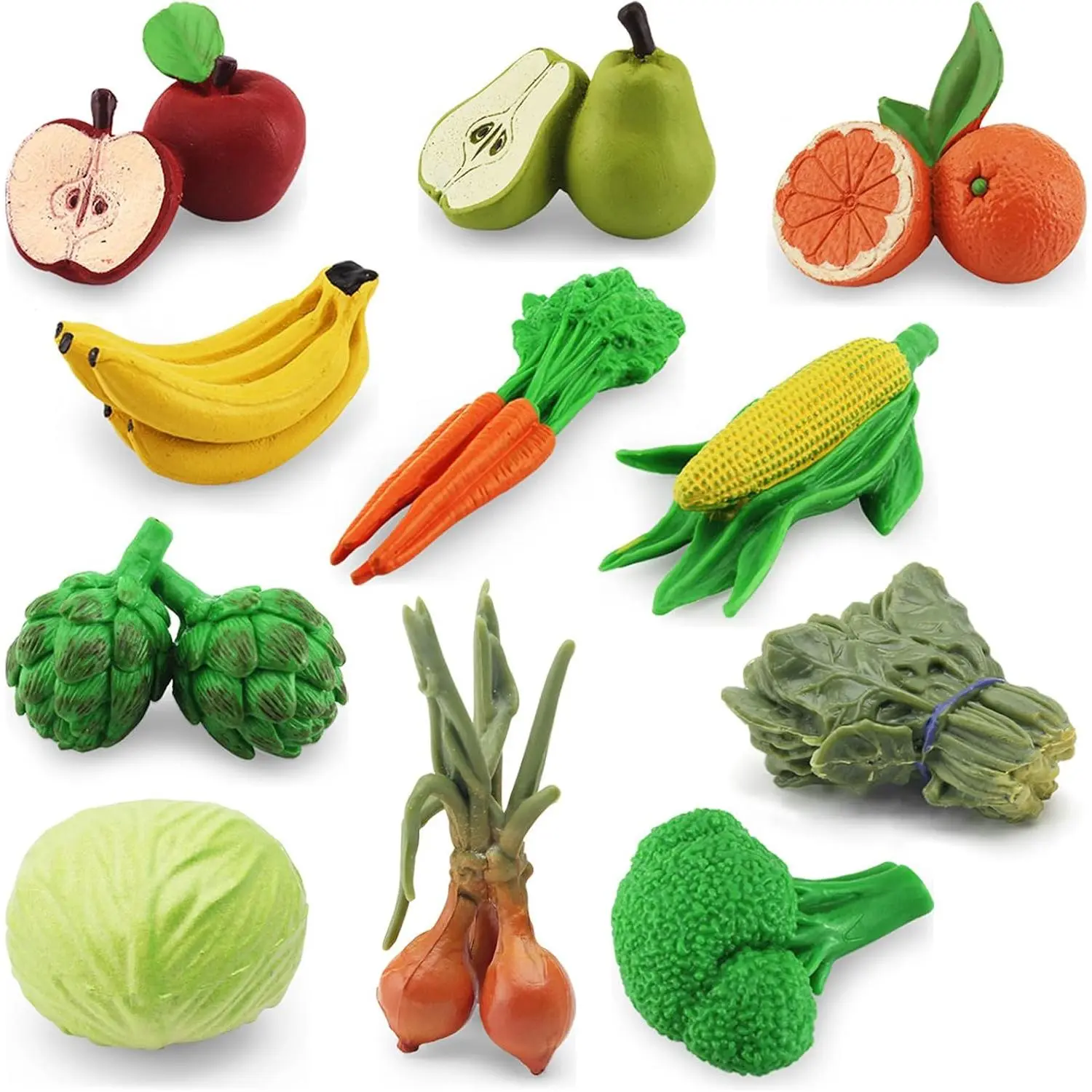 11 Pieces Fruits Vegetables Figurines Realistic Detailed Plastic Fruits Vegetables Figuresfidget toys