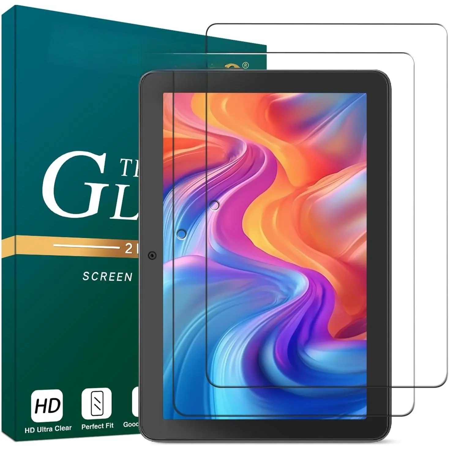 Tempered Glass Screen Protector 2-Pack for Fire 8 (2022/2020, 12th/10th Gen, 8 in) - Dust-Free, Ultra-Thin Fit, Full-Coverage Screen Guard for Fire Tablet Users, Bubble-Free, Easy Installation, Scratch-Resistant Accessory, Dust-Free Tablet Screen Protecto