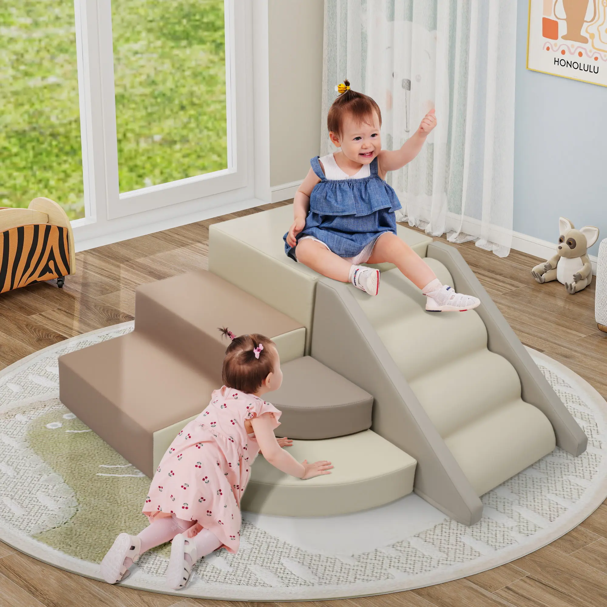 Unisex ARCH 9-Piece Toddler Toys Climb and Crawl Soft Colorful Foam Block Activity Play Set, Lightweight PU Cover Climb Shapes for Motor Skills Development, Indoor Playroom or Home Use